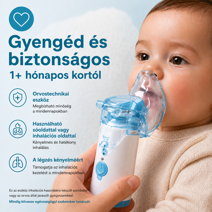 Inhalátor felnőtteknek és gyerekeknek – 30% kedvezménnyel 🎉