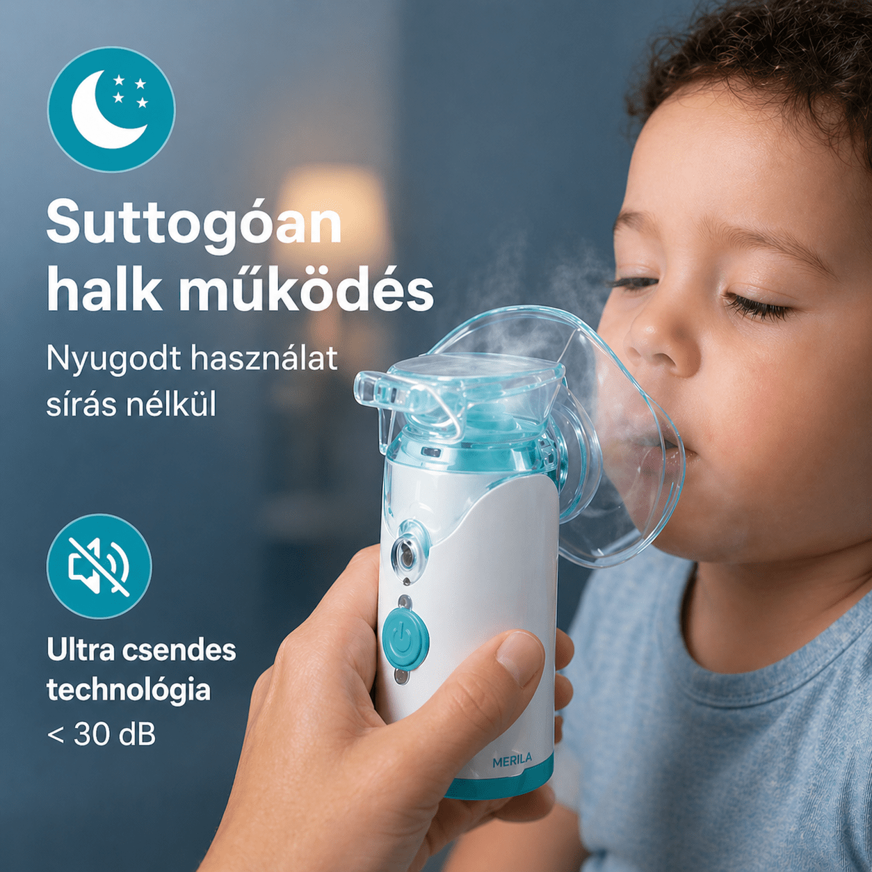 Inhalátor felnőtteknek és gyerekeknek – 30% kedvezménnyel 🎉 - Merila